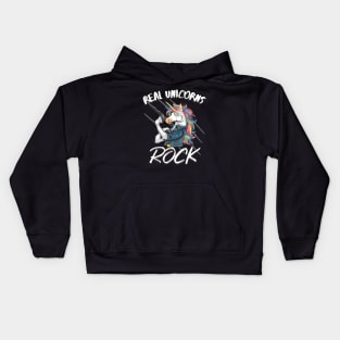 Unicorn Real Unicorns Rock Kids Hoodie